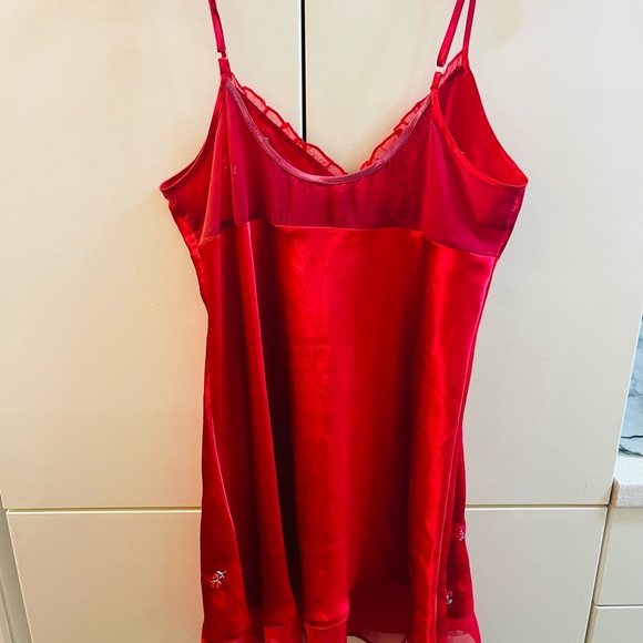 Set of 2 intimates sleepwear gown/ robe / shorts red/ blue Sz S/M - Picture 7 of 16
